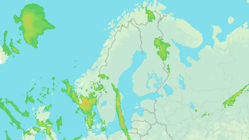 Nederbörd weather map