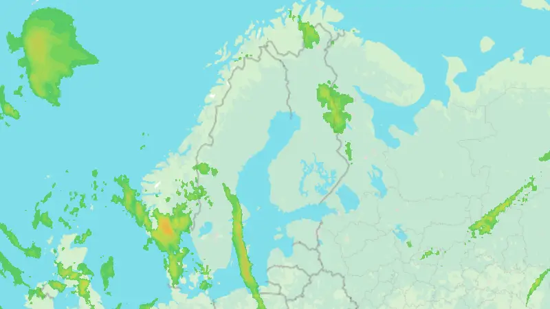 Precipitation weather map