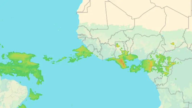 Précipitations weather map