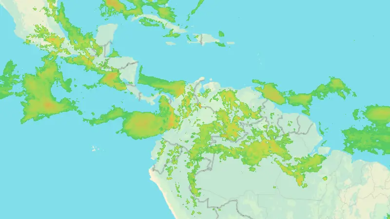 Precipitation weather map
