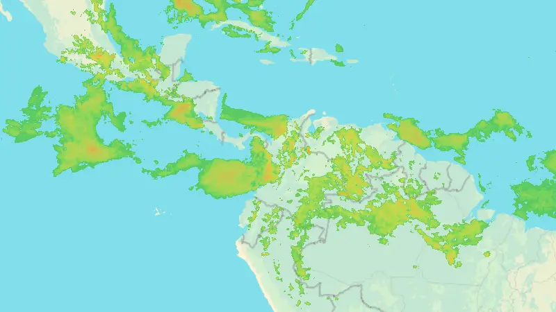Precipitation weather map
