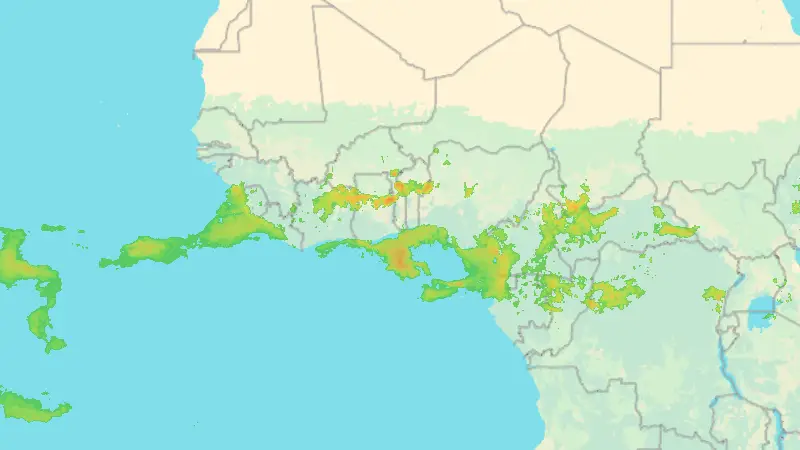 Srážky weather map