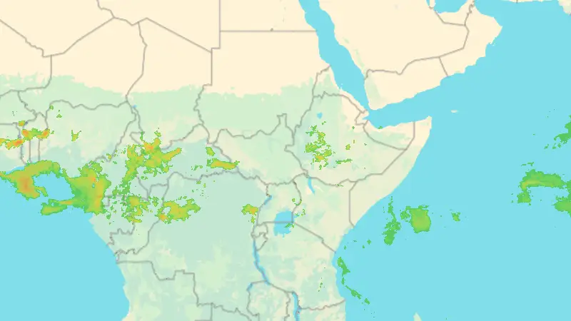 Precipitation weather map