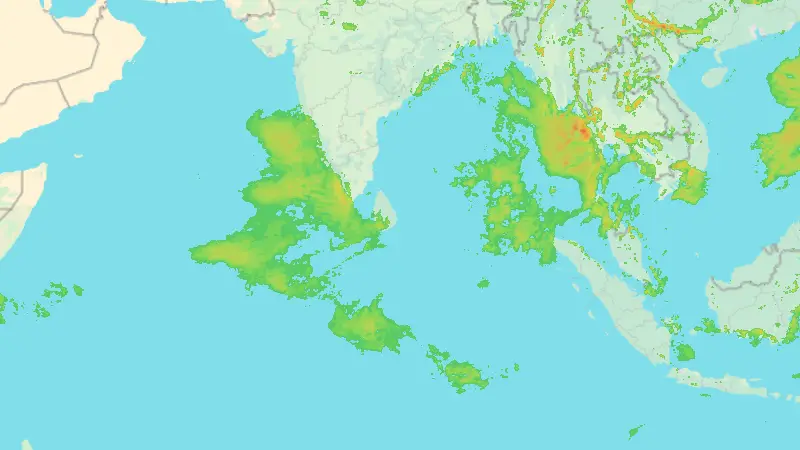 Precipitation weather map
