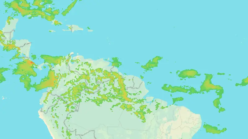 Precipitation weather map