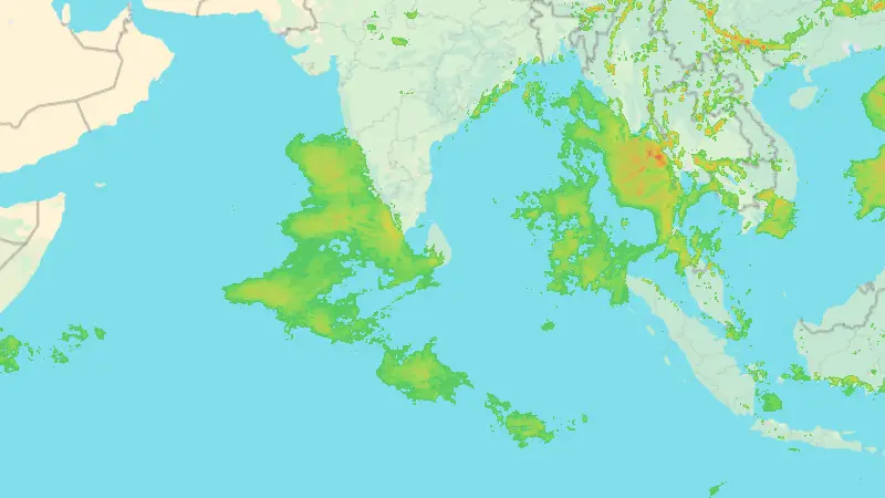 Precipitation weather map