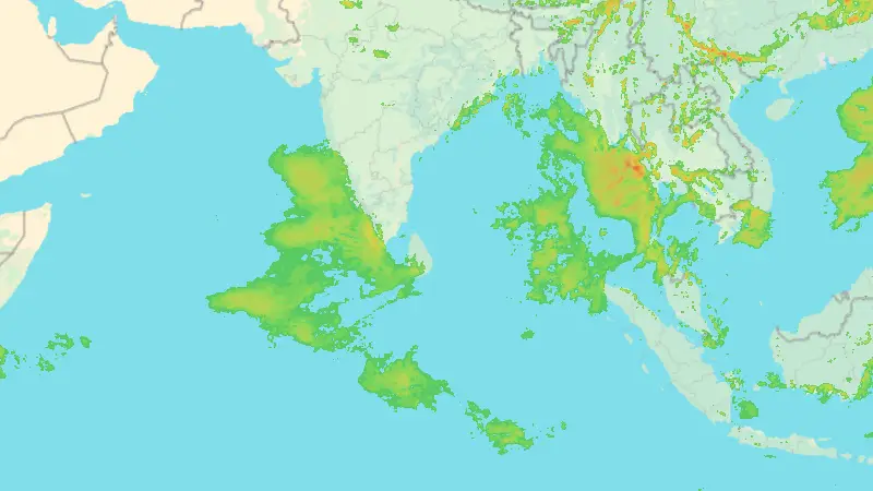 Precipitation weather map