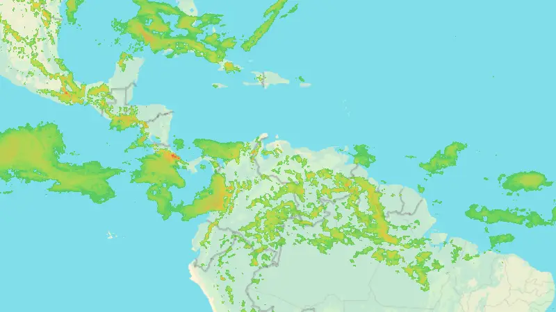 Precipitation weather map