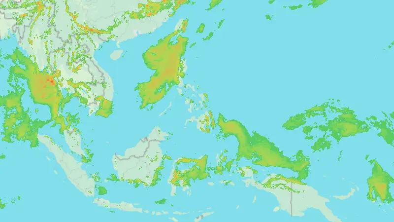 Precipitation weather map