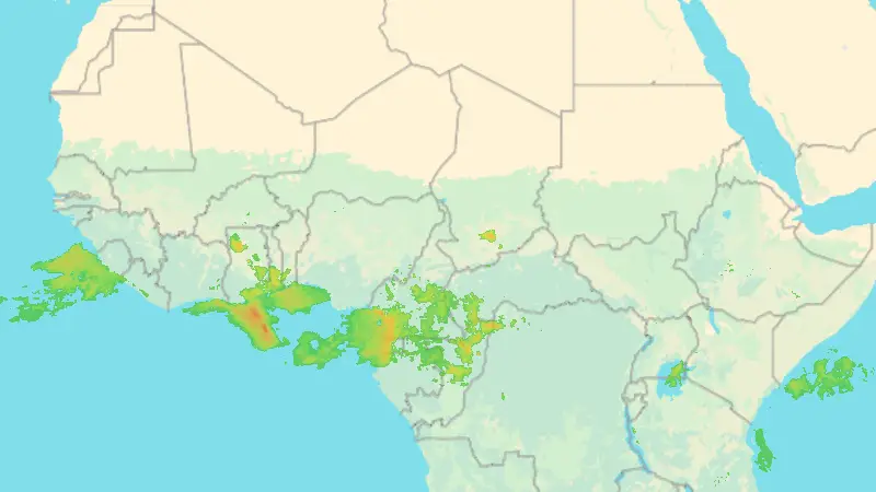 Opady weather map