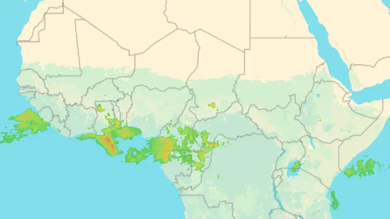Precipitation weather map