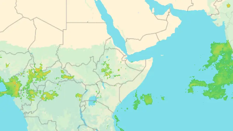 Nedbør weather map