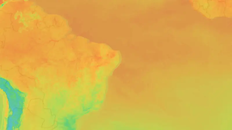Temperature weather map