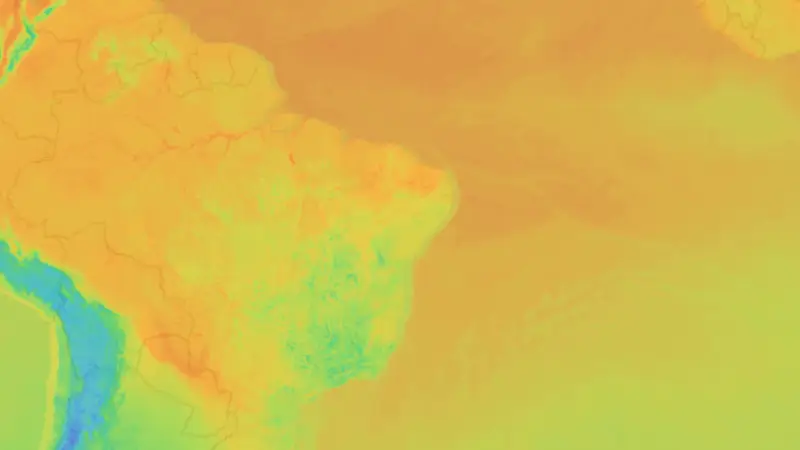 Temperature weather map