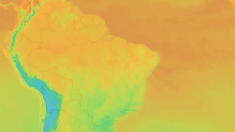 Temperature weather map
