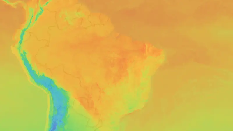 Teplota weather map