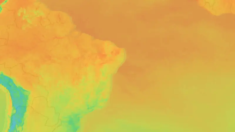 Temperature weather map