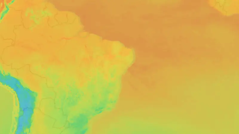 Temperature weather map
