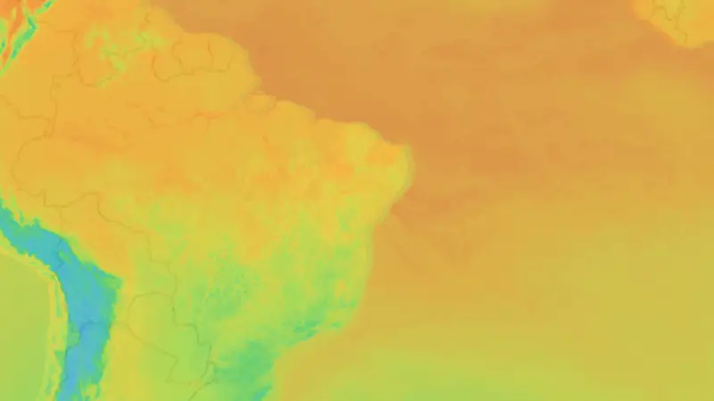 Temperature weather map