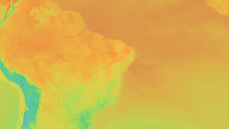 Temperature weather map
