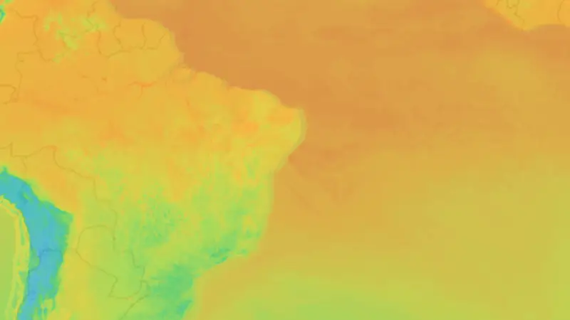 Temperature weather map