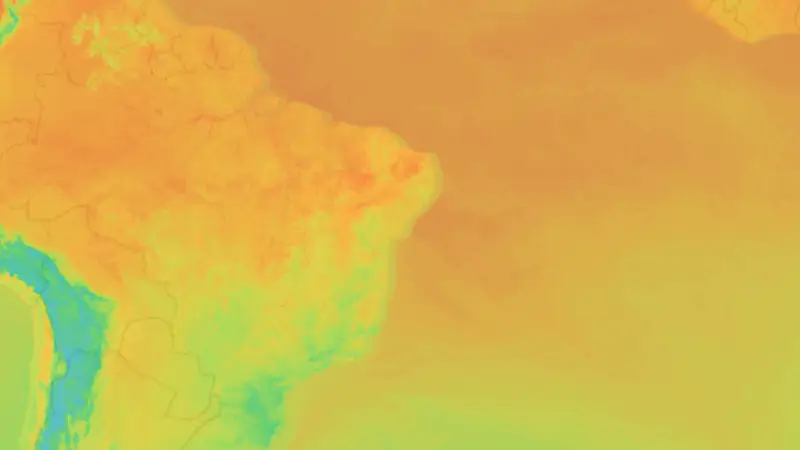 Temperature weather map