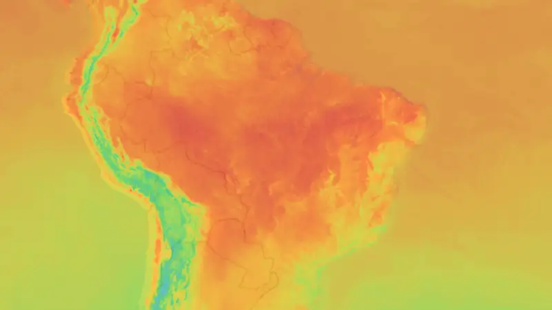 Temperature weather map