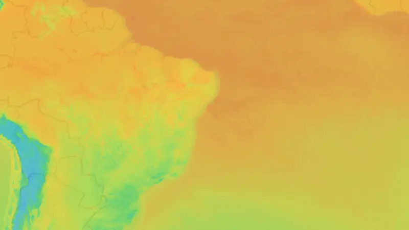 Temperature weather map