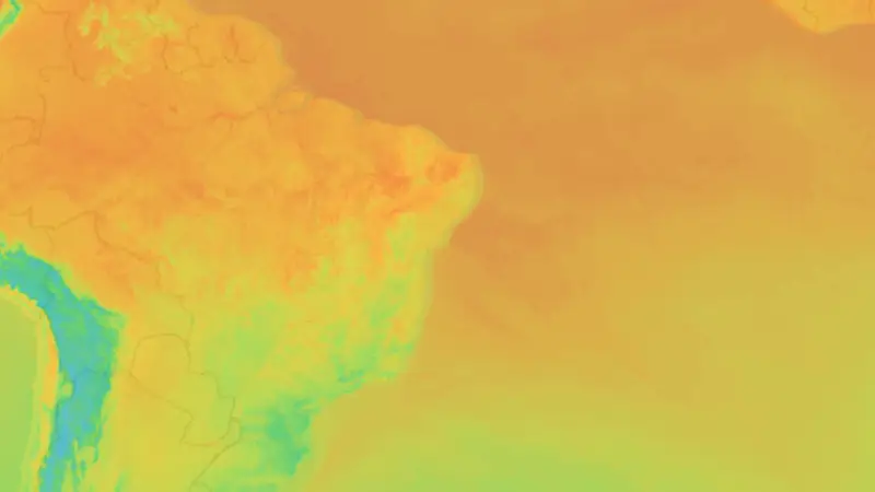 Temperature weather map