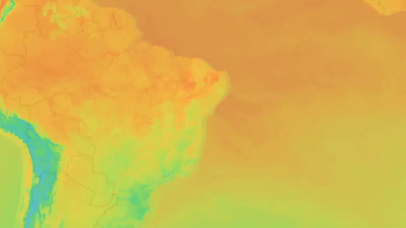 Temperature weather map
