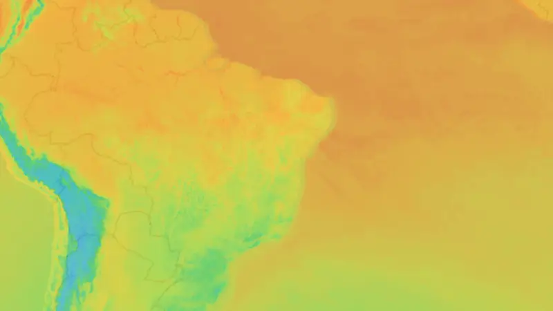 Temperature weather map