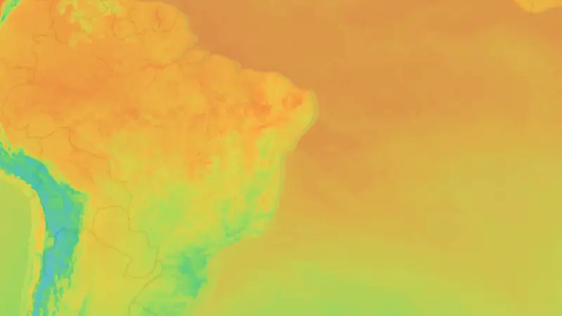 Temperature weather map