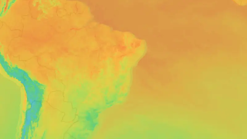 Temperature weather map