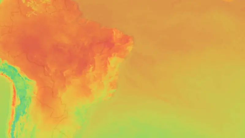 Temperature weather map
