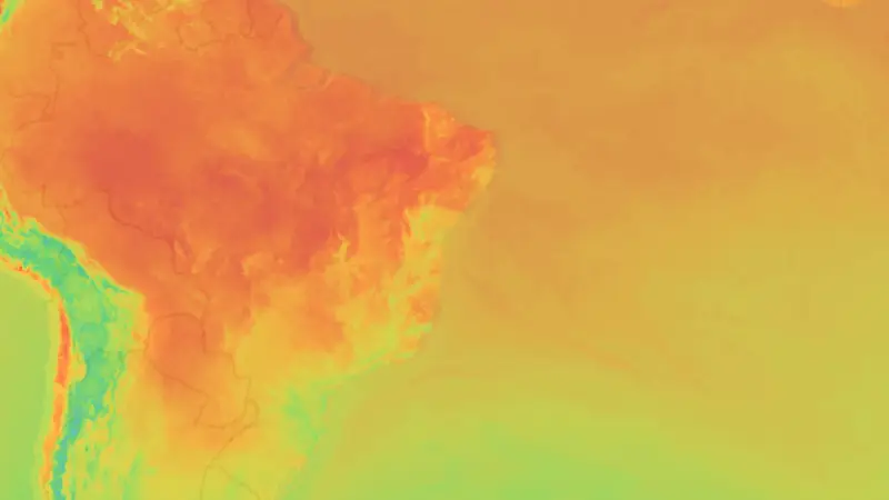 Temperature weather map