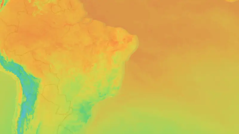 Temperature weather map