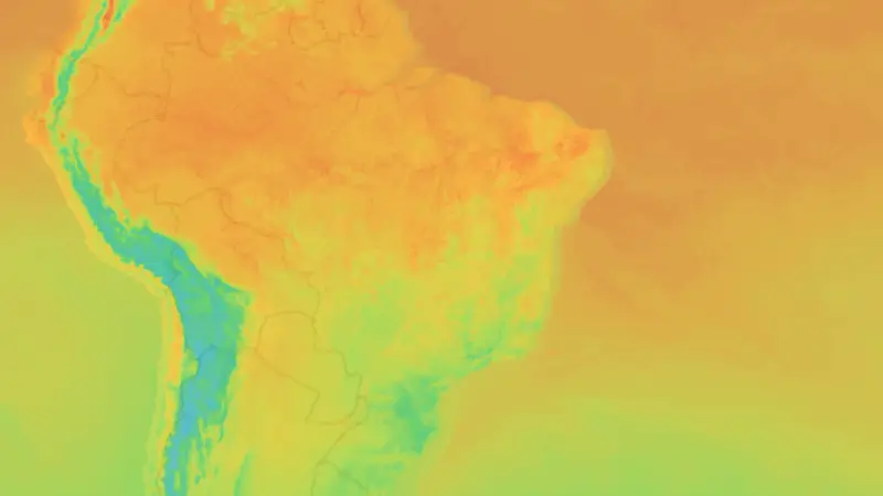 Temperature weather map