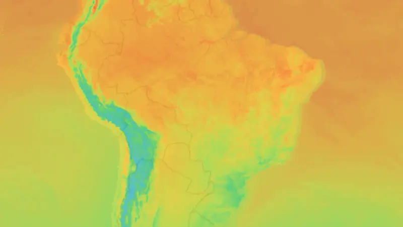 Temperature weather map