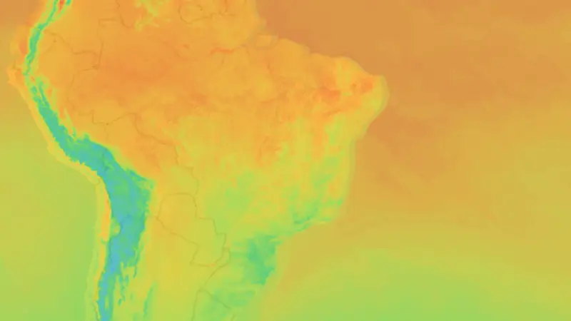 Temperature weather map