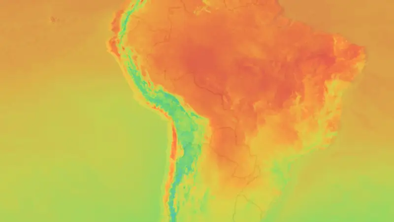 Temperature weather map
