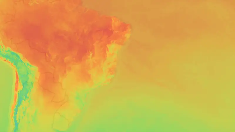 Temperature weather map