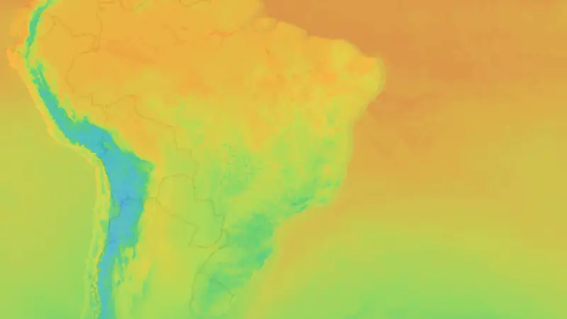 Temperature weather map