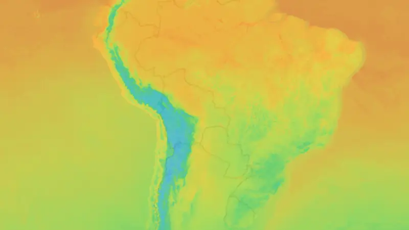 Temperature weather map