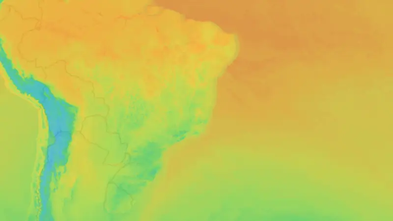 Teplota weather map