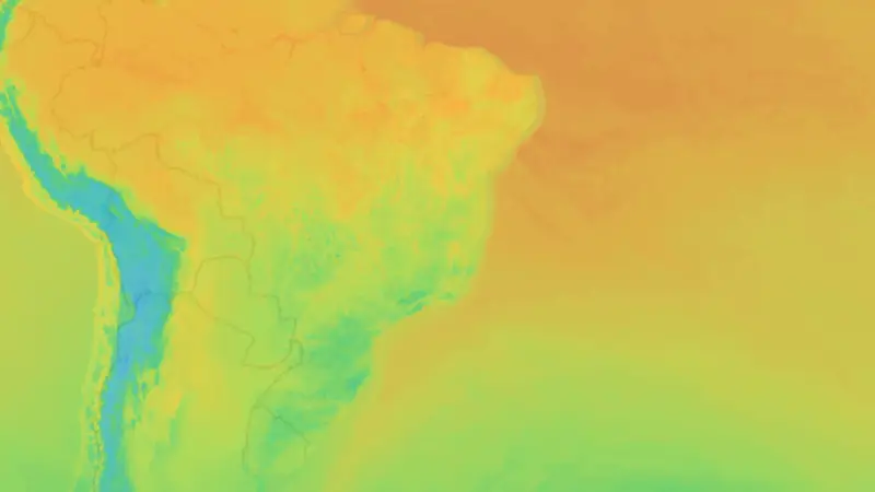 Temperature weather map