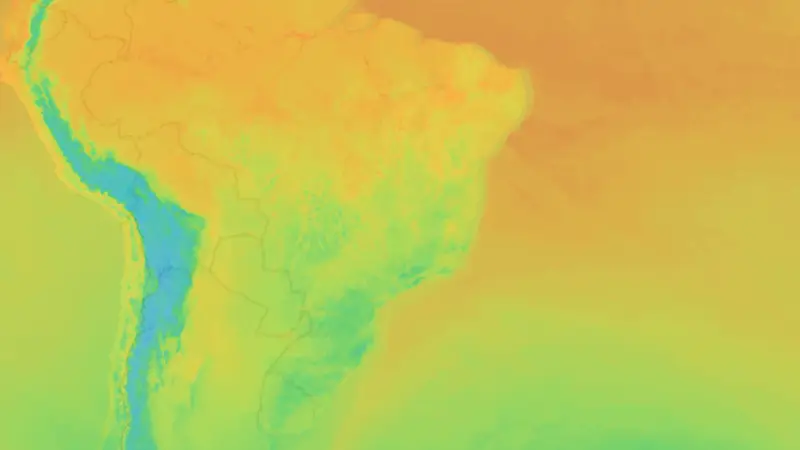 Temperature weather map