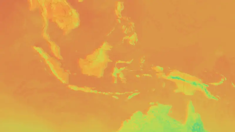 Temperature weather map