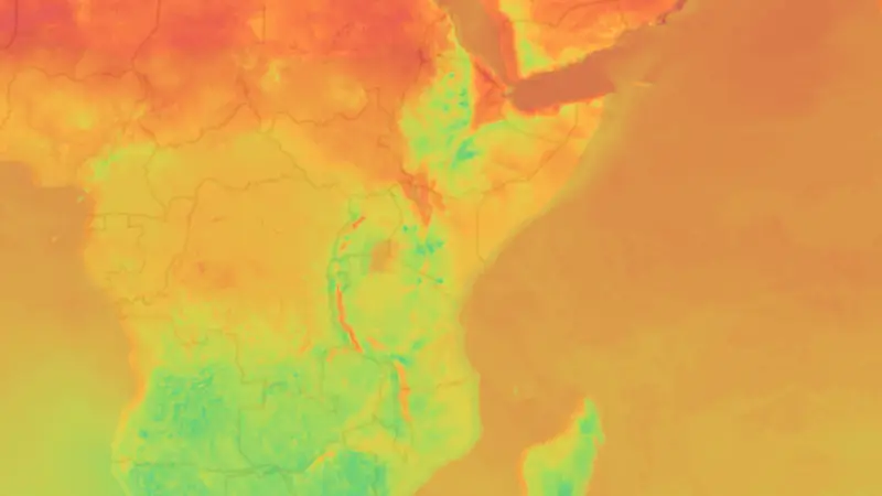 Temperature weather map