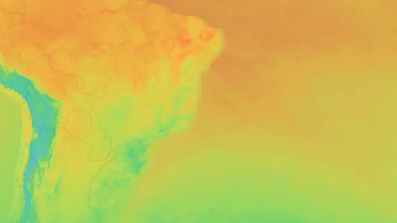 Temperature weather map