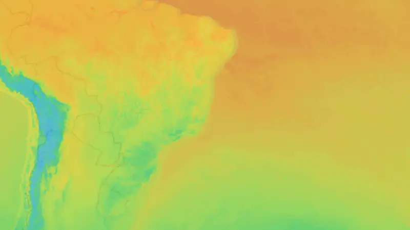 Temperature weather map